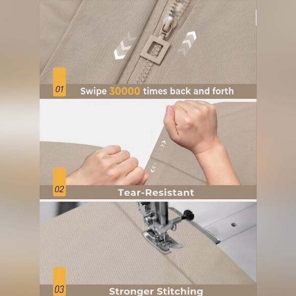 Waterproof Women's Beige Hooded Jacket - Raincoat Outdoor Windbreaker - Picture 12 of 13